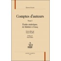 COMPTES D'AUTEURS. TOME 1. ETUDES STATISTIQUES, DE RABELAIS A GRACQ