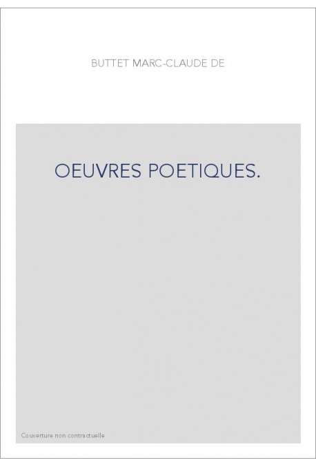 OEUVRES POETIQUES.