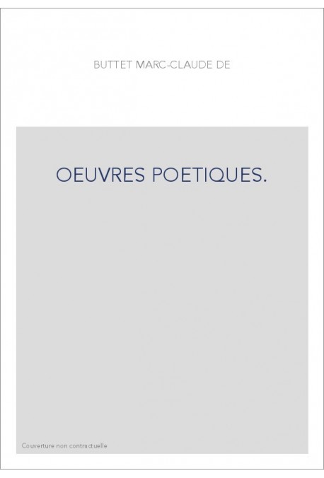 OEUVRES POETIQUES.