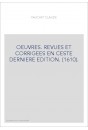 OEUVRES. REVUES ET CORRIGEES EN CESTE DERNIERE EDITION. (1610).