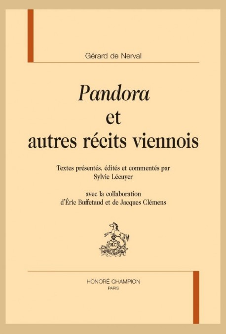 PANDORA ET AUTRES RÉCITS VIENNOIS