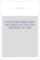 CURIOSITEZ FRANCOISES, POUR SUPPLEMENT AUX DICTIONNAIRES.