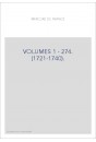 VOLUMES 1 - 274. (1721-1740).