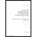 ESSAI DE SEMANTIQUE  SCIENCE DES SIGNIFICATIONS