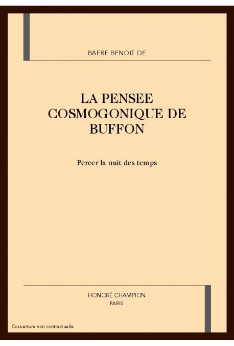 LA PENSEE COSMOGONIQUE DE BUFFON