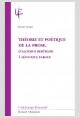 THÉORIE ET POÉTIQUE DE LA PROSE,