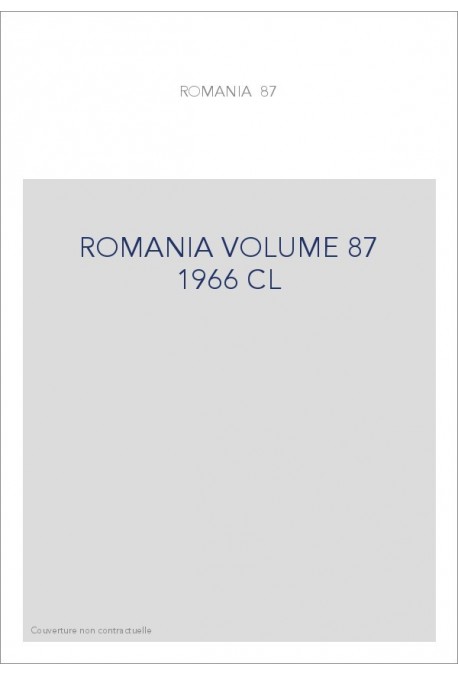 ROMANIA VOLUME 87 ( 1966 )