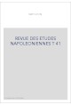 REVUE DES ETUDES NAPOLEONIENNES T 41