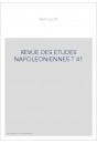 REVUE DES ETUDES NAPOLEONIENNES T 41