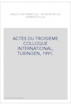 BIBLE ET INFORMATIQUE : INTERPRETATION HERMENEUTIQUE