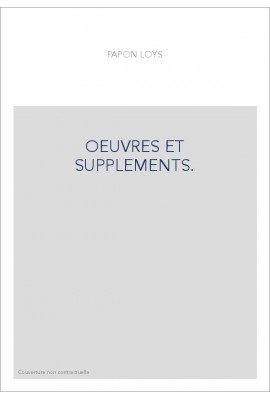 OEUVRES ET SUPPLEMENTS.