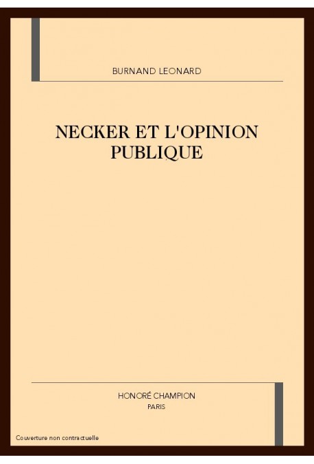 NECKER ET L'OPINION PUBLIQUE