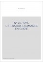 LITTERATURES ROMANES EN SUISSE. NOUVELLE SERIE. N° 20.