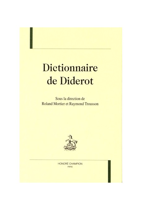 DICTIONNAIRE DE DIDEROT.