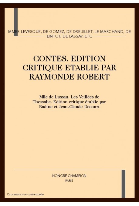 CONTES - BIBLIOTHEQUE DES GENIES ET DES FEES - 13.   MADEMOISELLE DE LUSSAN, LES "VEILLEES DE THESSALIE"