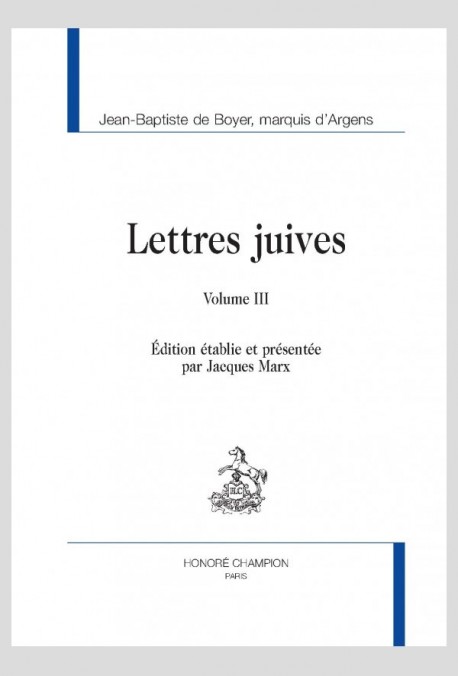 LETTRES JUIVES OU CORRESPONDANCE