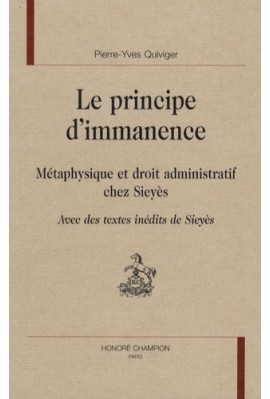 LE PRINCIPE D'IMMANENCE