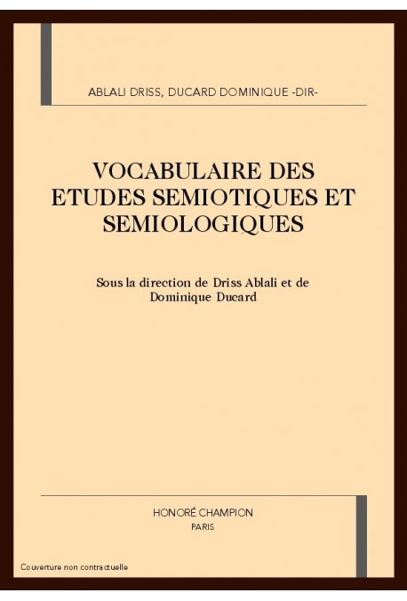 VOCABULAIRE DES ETUDES SEMIOTIQUES ET SEMIOLOGIQUES