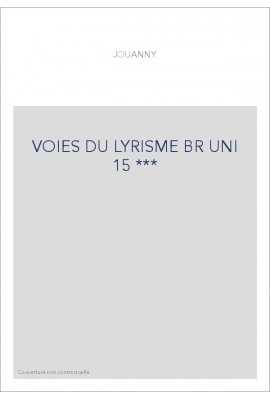 LES VOIES DU LYRISME DANS LES "POEMES" DE LEOPOLD SEDAR SENGHOR.