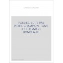 POESIES. TOME II ET DERNIER : RONDEAUX.