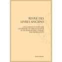 REVUE DES LIVRES ANCIENS