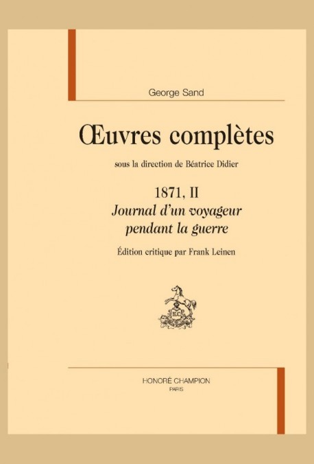 OEUVRES COMPLÈTES. 1871, II. JOURNAL D'UN VOYAGEUR PENDANT LA GUERRE