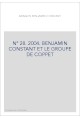 N° 28. 2004. BENJAMIN CONSTANT ET LE GROUPE DE COPPET