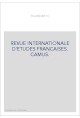 REVUE INTERNATIONALE D'ETUDES FRANCAISES. CAMUS.