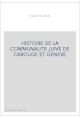 HISTOIRE DE LA COMMUNAUTE JUIVE DE CAROUGE ET GENEVE
