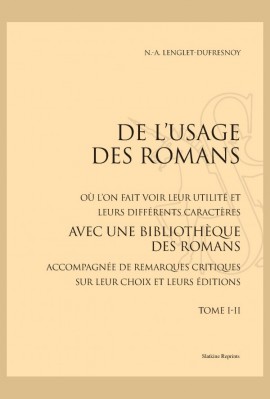 DE L'USAGE DES ROMANS