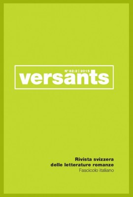 VERSANTS 62 FASCICULE ITALIEN. VICINI DANAGRAFE. POETI DI UN QUINDICENNIO (1920-1935)
