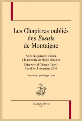 LES CHAPITRES OUBLIES DES ESSAIS DE MONTAIGNE