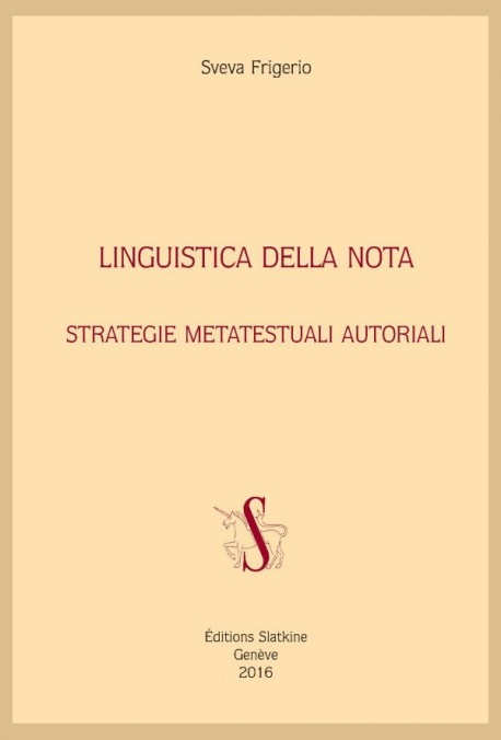 LINGUISTICA DELLA NOTA