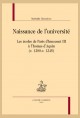 NAISSANCE DE LUNIVERSITÉ