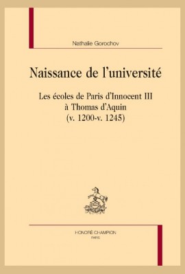 NAISSANCE DE LUNIVERSITÉ