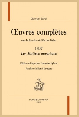 OEUVRES COMPLÈTES. 1837. LES MAÎTRES MOSAÏSTES