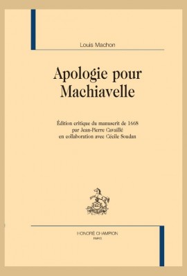 APOLOGIE POUR MACHIAVELLE