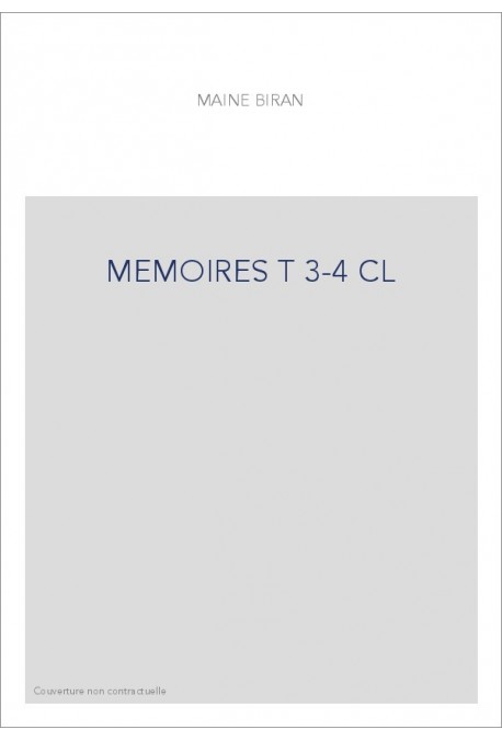 MEMOIRES T 3-4 CL