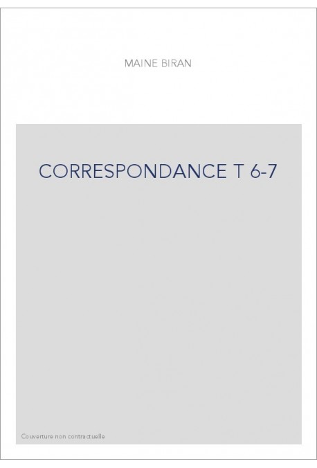 CORRESPONDANCE T 6-7