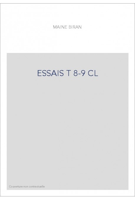 ESSAIS T 8-9 CL