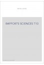 RAPPORTS SCIENCES T10