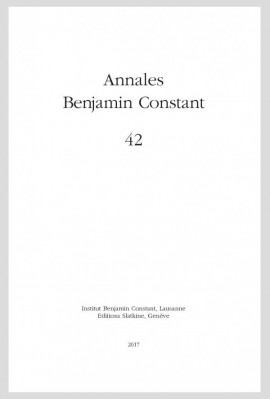 ANNALES BENJAMIN CONSTANT 42. L'ACTUALITÉ DE BENJAMIN CONSTANT