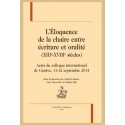 L'ÉLOQUENCE DE LA CHAIRE ENTRE ÉCRITURE ET ORALITÉ (XIIIE-XVIIIE SIÈCLES)