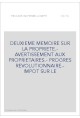 DEUXIEME MEMOIRE SUR LA PROPRIETE.- AVERTISSEMENT AUX PROPRIETAIRES.- PROGRES REVOLUTIONNAIRE.- IMPOT SUR LE