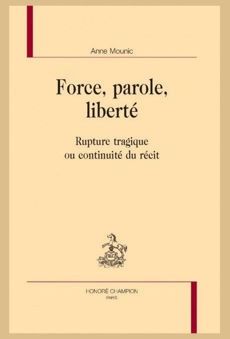 FORCE, PAROLE, LIBERTÉ