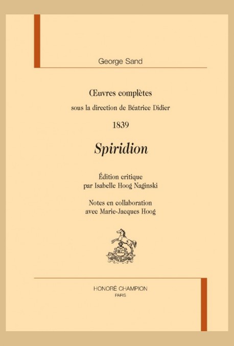 OEUVRES COMPLÈTES. 1839. SPIRIDION