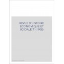 REVUE D'HISTOIRE ECONOMIQUE ET SOCIALE T1(1908)