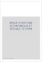 REVUE D'HISTOIRE ECONOMIQUE ET SOCIALE T2 (1909)