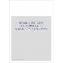 REVUE D'HISTOIRE ECONOMIQUE ET SOCIALE T6-7(1913-1919)