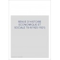 REVUE D'HISTOIRE ECONOMIQUE ET SOCIALE T8-9(1920-1921)